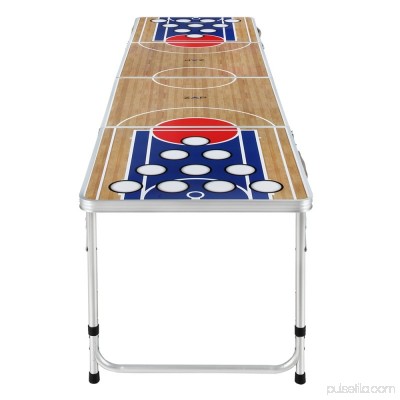 Zaap 8ft Tournament Size Folding Beer Pong/Picnic/Camping Table-Basketball Court
